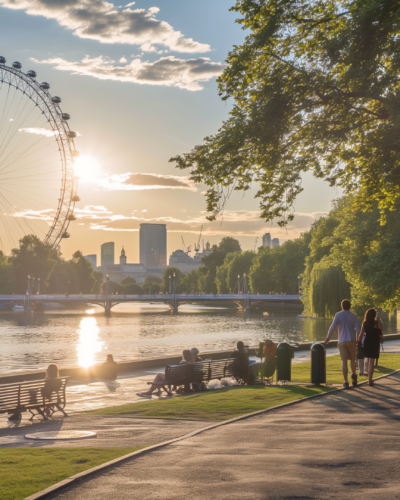 A sunny afternoon at Hyde Park in London, United Kingdom.