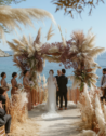 A cliffside wedding ceremony in Rhodes.