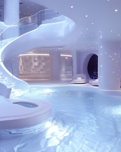 A luxurious indoor pool in Courchevel, France