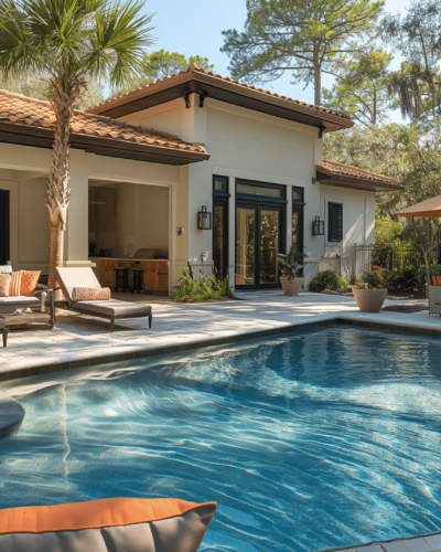 A stunning luxury vacation rental in Palmetto Dunes with a private pool
